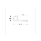 Technical diagram of hollow sponge rubber profile with dimensions 17.50, 9.00 and 26.50