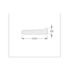 Technical drawing of sponge strip cross-section with dimensions 19.00 and 4.00