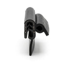 Upright self grip side seal showing a long pointed solid rubber tail alongside the sponge bulb