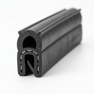 Straight length of self grip top seal with a round hollow sponge bulb and N-shaped metal grip