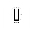 Technical diagram of the U-shaped trim profile with 3.30mm and 8.00mm dimensions