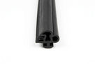 Black windscreen surround profile front-on with chrome insert channel