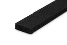 Felt strip shown at an angle, highlighting its fibrous black felt texture