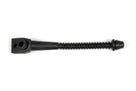 Black ribbed tailgate grommet with mounting plate, studio shot, white background