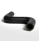 Short black rubber feed hose bent into a curve, Kevlar threads visible at end