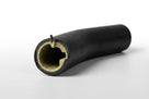 Cutaway view of return hose showing the internal steel pipe, studio shot