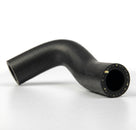 Black heater hose with gentle bend, studio shot showing speckled cut end