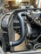 Bottom radiator hose fitted in situ between radiator and engine block