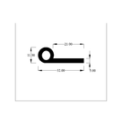 Dimensioned diagram of the hooked hollow piping with 32mm, 21mm, 11mm and 3mm measurements