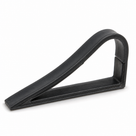 Black rubber triangular quarterlight seal, studio shot on white background