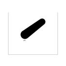 Silhouette diagram of a rounded cord profile labelled (A)