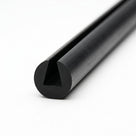 Black PVC over rider section shown end-on, rounded profile with a slot