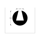 Cross-section diagram of round over rider section with printed mm dimensions