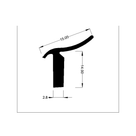 Technical diagram of waist seal profile with dimensions 15.00, 14.00 and 2.8