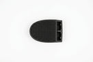 Rounded rubber pedal pad with fine cross-hatch texture, top-down studio shot