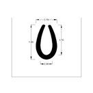 Technical line drawing of chrome plastic trim profile, dimensions in mm
