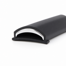 Black PVC section with chrome insert strip, angled studio shot