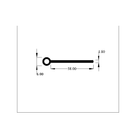 Cross-section diagram of the wing piping, 6mm bead and 38mm tail dimensions marked