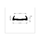 Cross-section diagram of running board tread showing 22.50mm width
