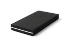 Thick black sponge slab with a thin white core line running through the middle, studio shot