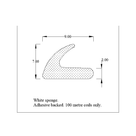 Diagram of white sponge section, 9.00mm x 7.00mm, adhesive backed, 100m coils
