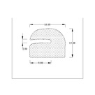 Dimensioned cross-section diagram of the notched profile with 16mm, 13mm, 9mm and 2mm marks