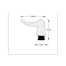 Technical diagram of hood seal cross-section with dimensions 28.00, 23.50 and 8.00