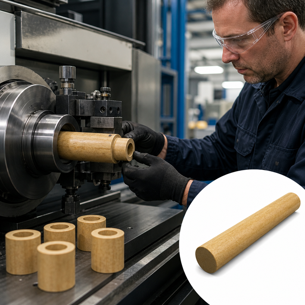 Phenolic Cotton Brown Rod 6mm to 12mm dia for Cams & bushes - UK Engineering Plastics