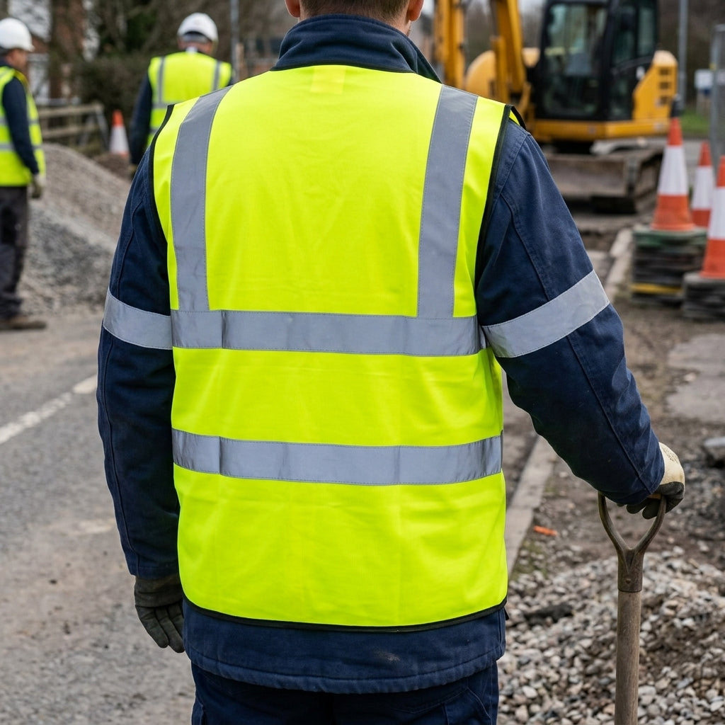 High Visibility Long Sleeve Jerkin - 2 Band & Brace, Class 3