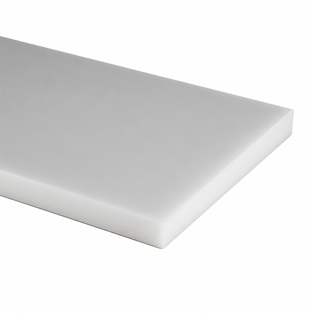 High Density Polyethylene Natural Sheet for Food Industry Applications 15mm to 60mm thick - Sheet in use
