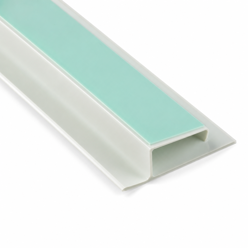 PVC Cladding J-Section 8ft for Hygienic Wall Applications - Wall Cladding Profiles in use