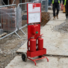 Mobile Fire Extinguisher Stand with Signage