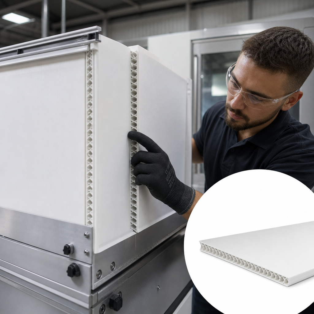 Polypropylene White / Black Sheet 10mm thick for Packaging & temporary structures - UK Engineering Plastics