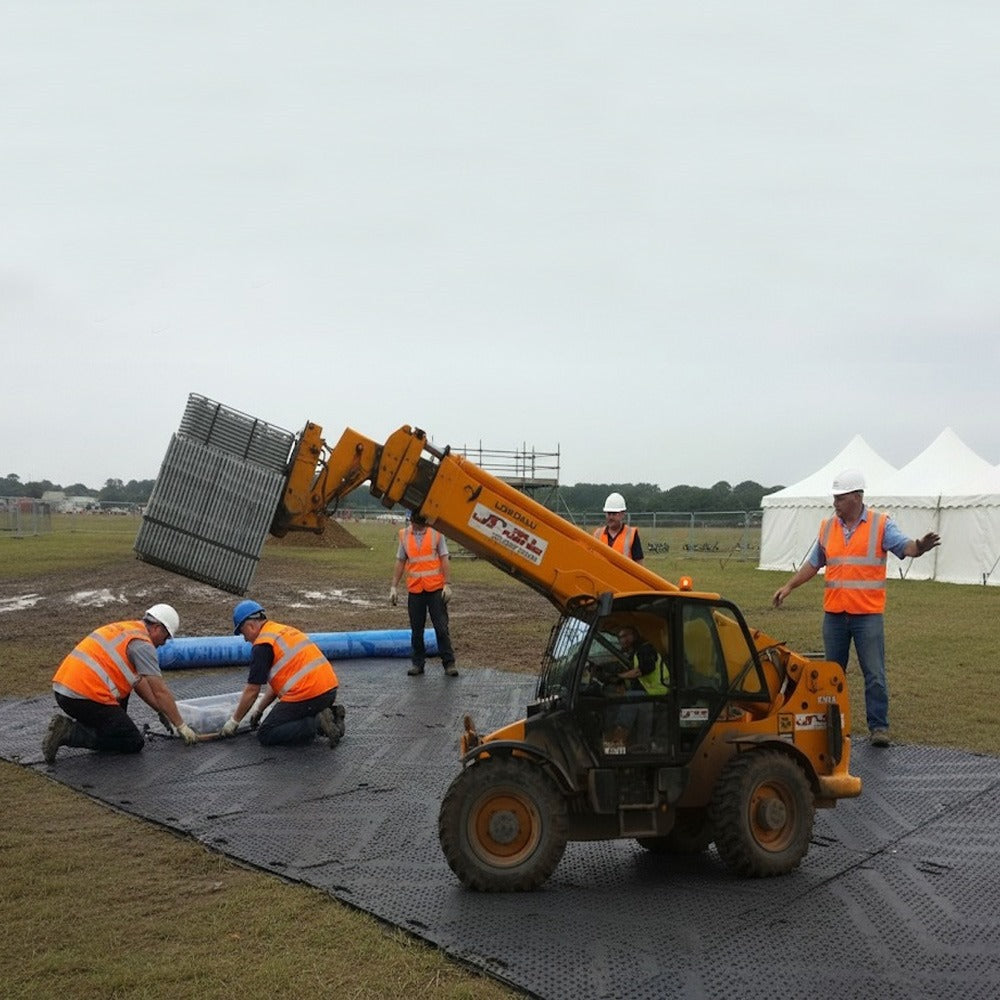 Heavy Duty Ground Protection Mat – HDPE, Anti-Slip, 2400×1200mm