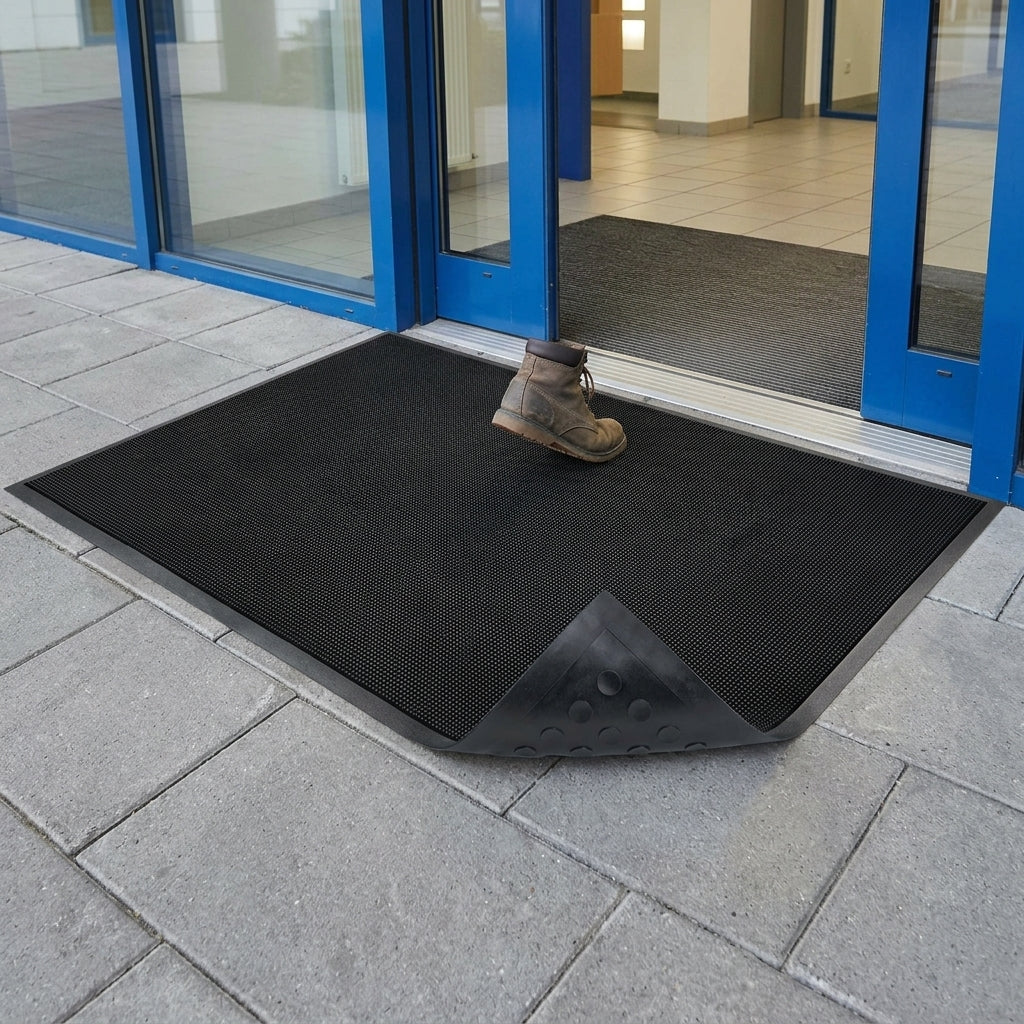 Rubber Outdoor Entrance Mat with Flexible Cleaning Fingers