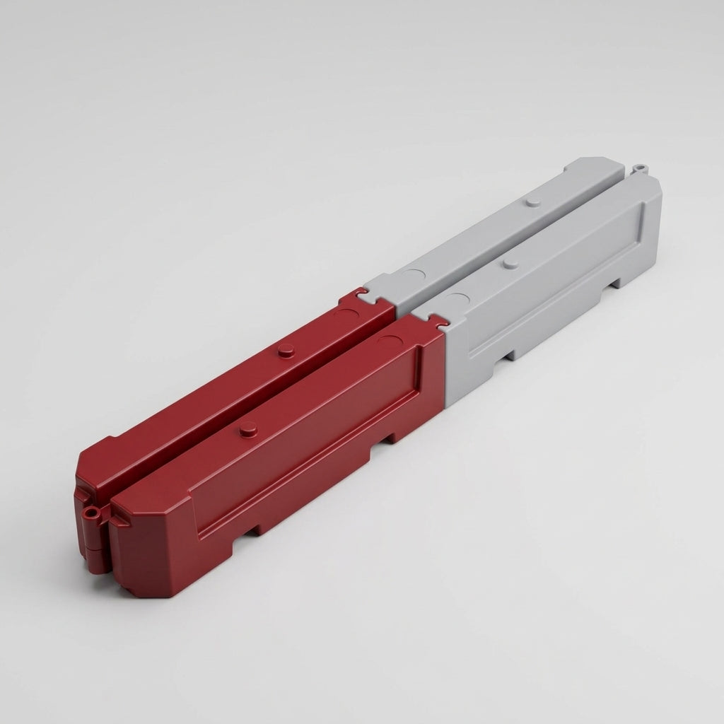 Water-Fillable Slot Barrier with Rotating Connectors for Fencing (view 2)