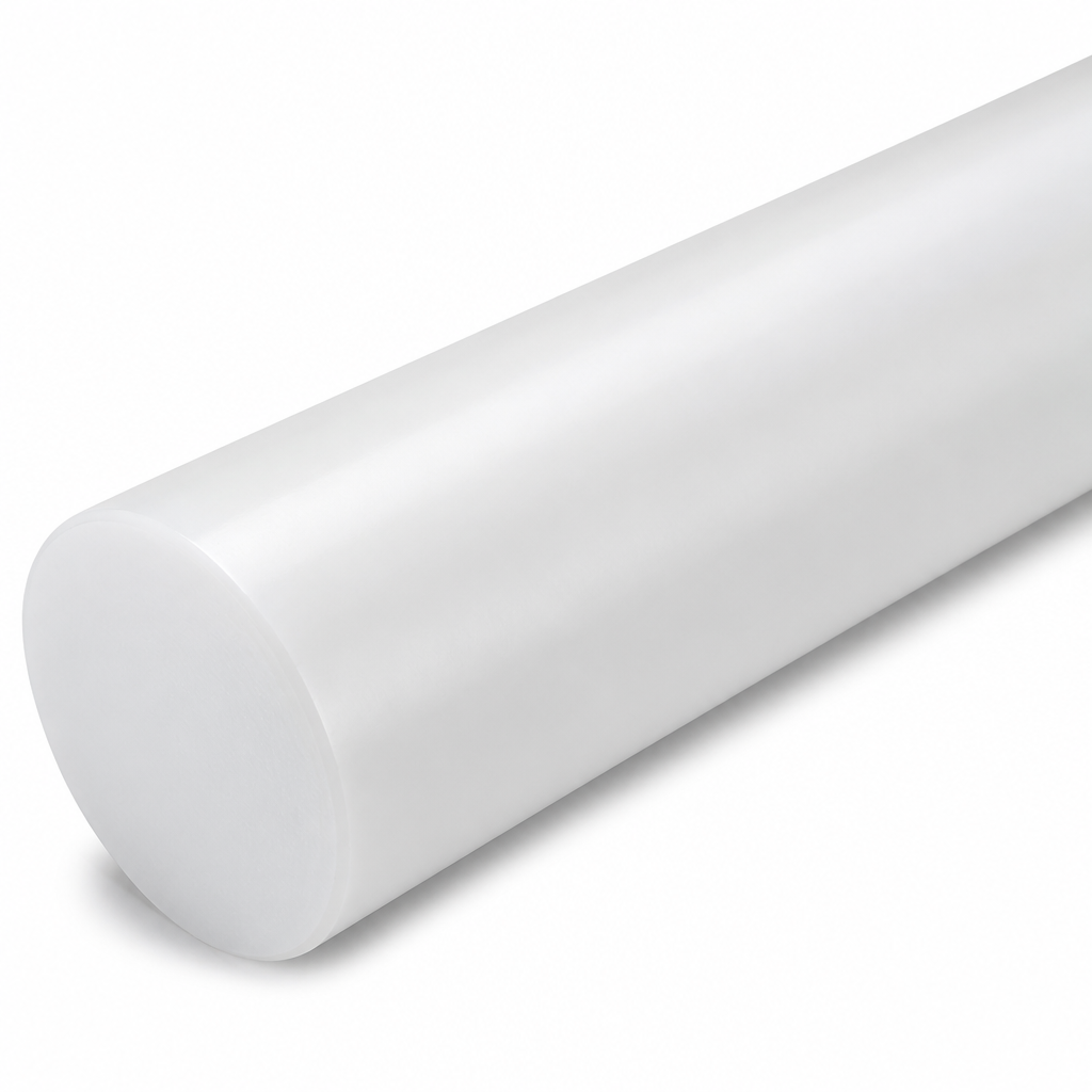 Ultra-High Molecular Weight Polyethylene Natural Rod for Food Processing 20mm to 200mm diameter - Rod in use