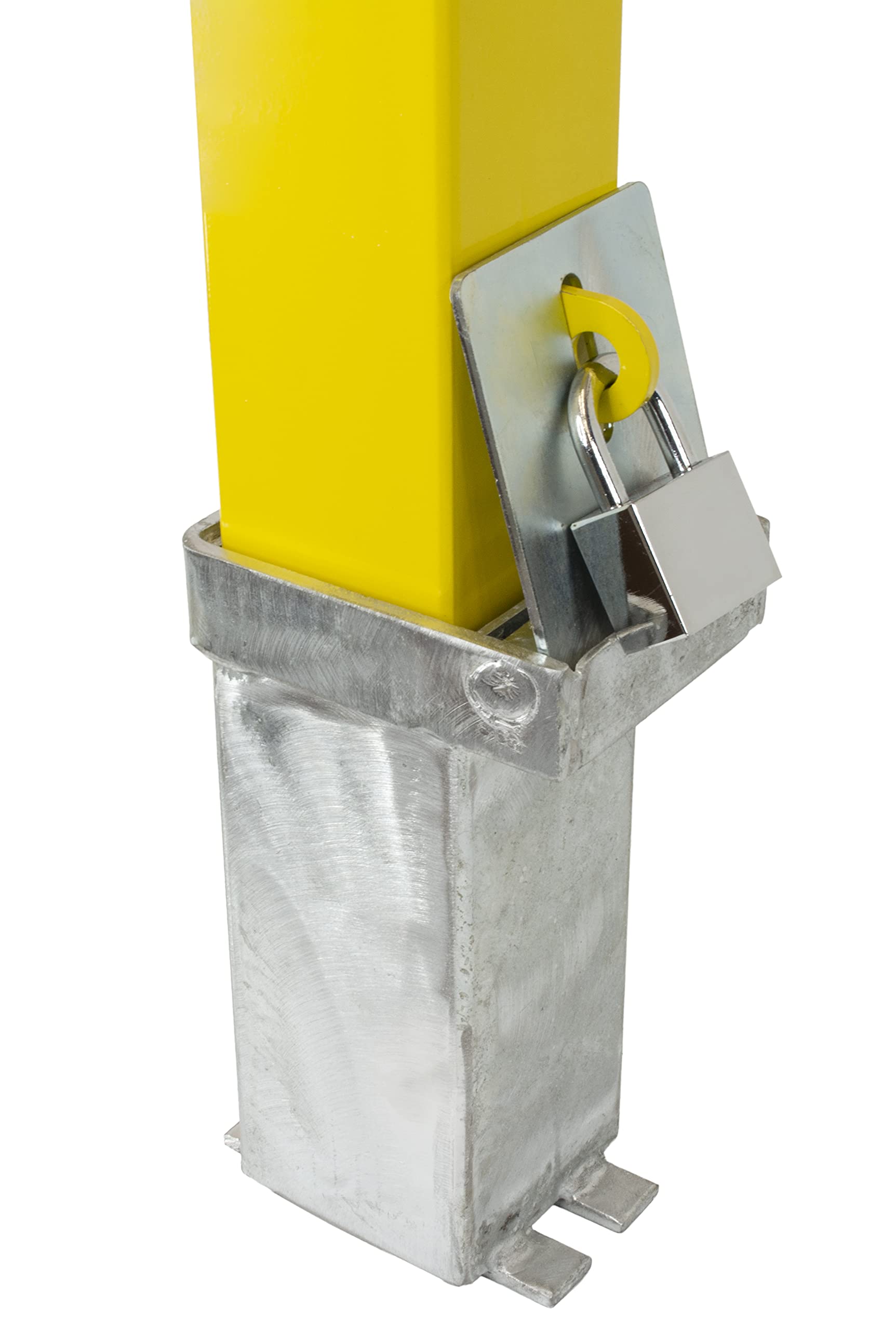 Gray Heavy Duty Removable Parking & Security Post - Yellow