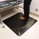 ESD Anti-Fatigue Mat with Patterned Surface and Ramp Edges