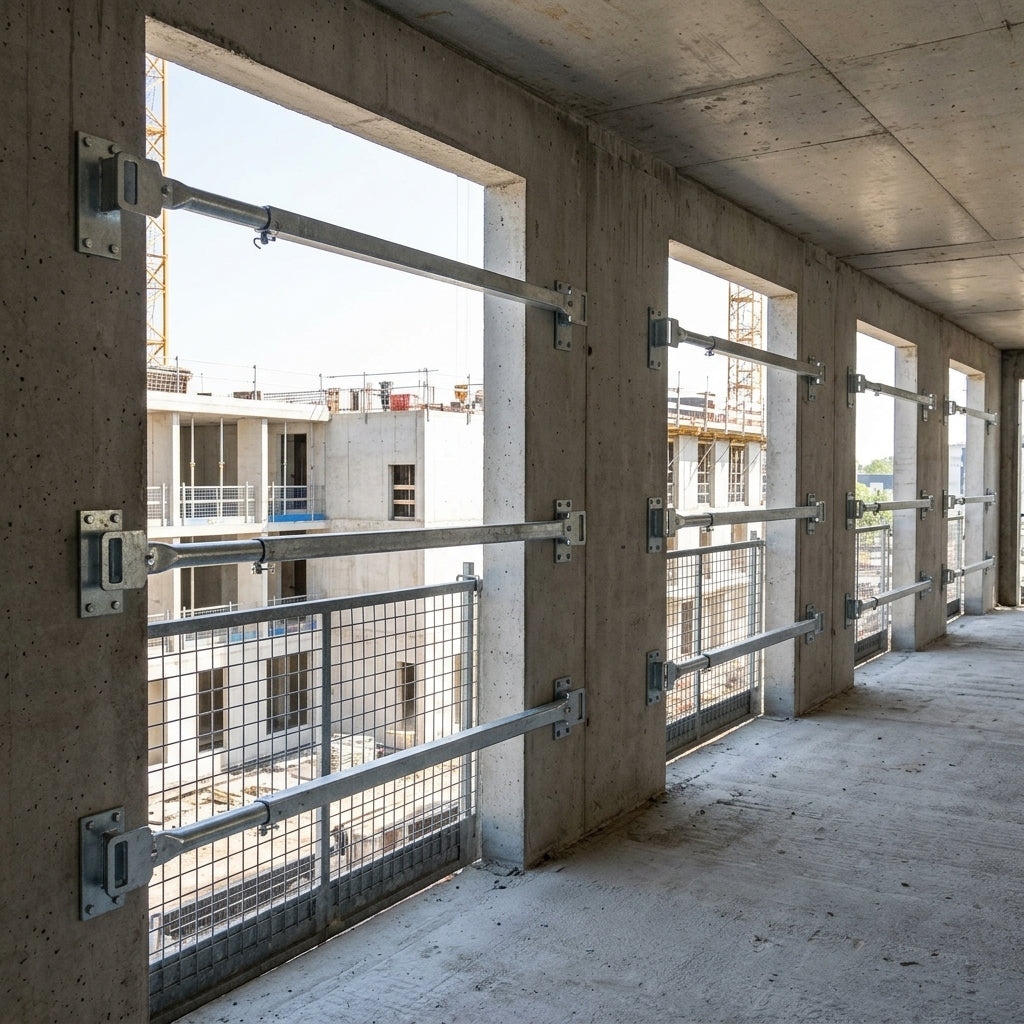 Telescopic Guardrail Link Bar for Edge Protection – 0.58m to 2.5m