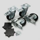 Heavy Duty Swivel Castor Wheels with Locking Brake – Pack of 4 (view 2)
