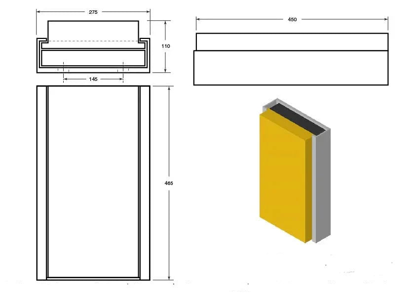 Sliding Dock Bumper - 450 x 260 x 110mm