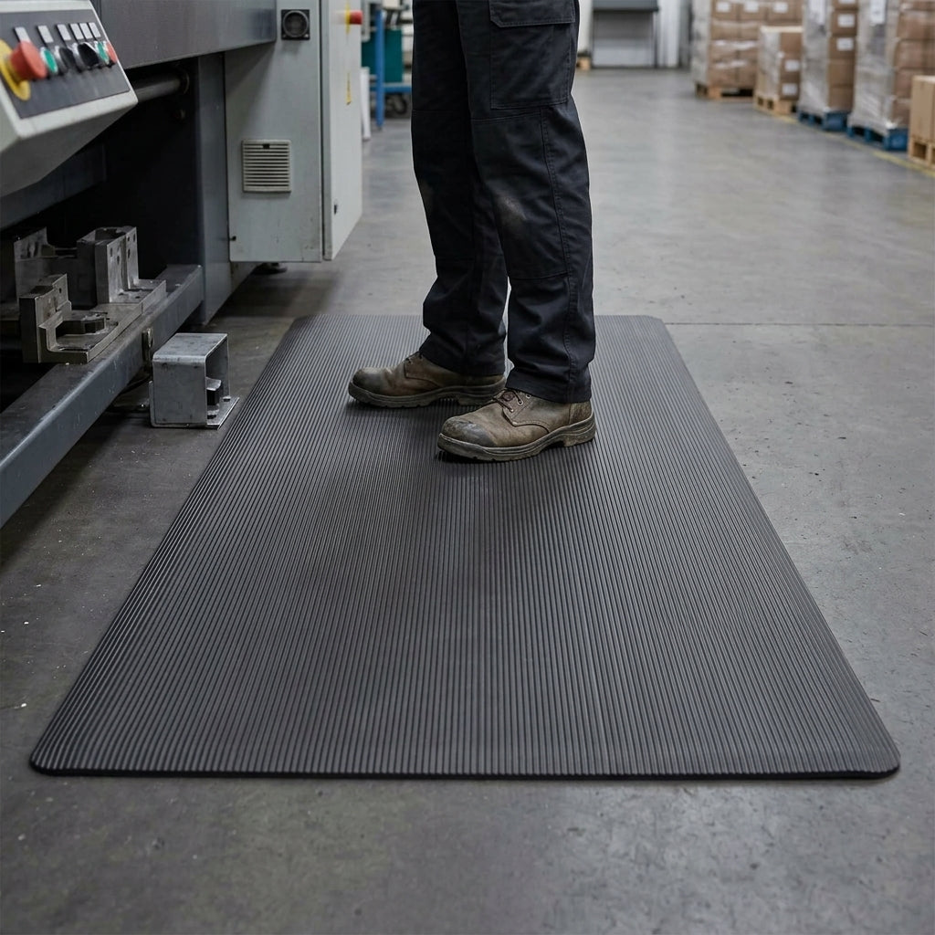 Anti-Fatigue Ribbed Worker Matting – Microcellular Vinyl, 9.4mm Thick