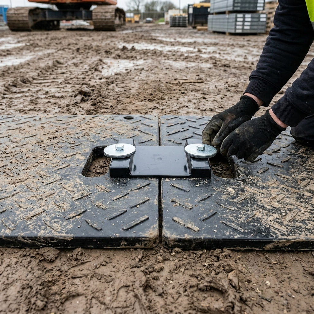 2-Way Heavy Duty Access Mat Connector with Bolts and Washers