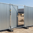 Lockable Galvanised Steel Hoarding Pedestrian Gate - Standalone Panel