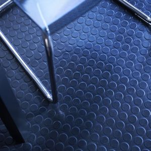 Non-Slip Heavy-Duty Rubber Floor Matting with Dot Stud Penny Pattern