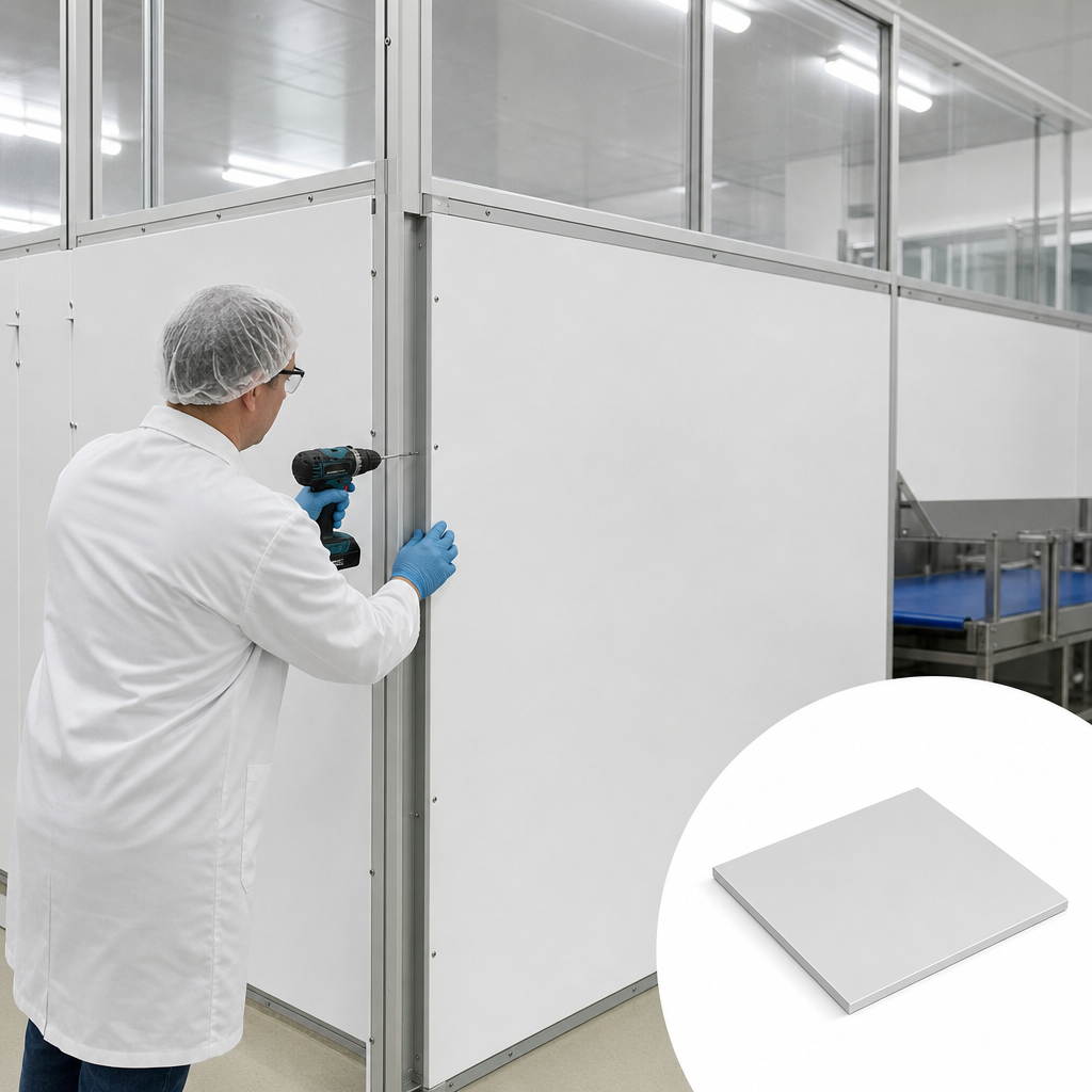 White PVC Cladding Sheet for Hygienic Applications 1.5mm to 3mm thick - UK Engineering Plastics