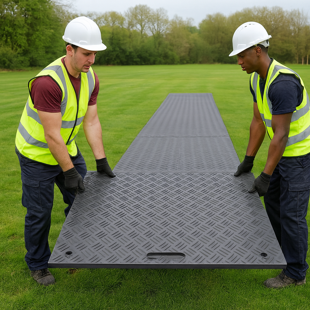 Medium Duty Access Mat – Recycled LDPE, Non-Slip, Grey