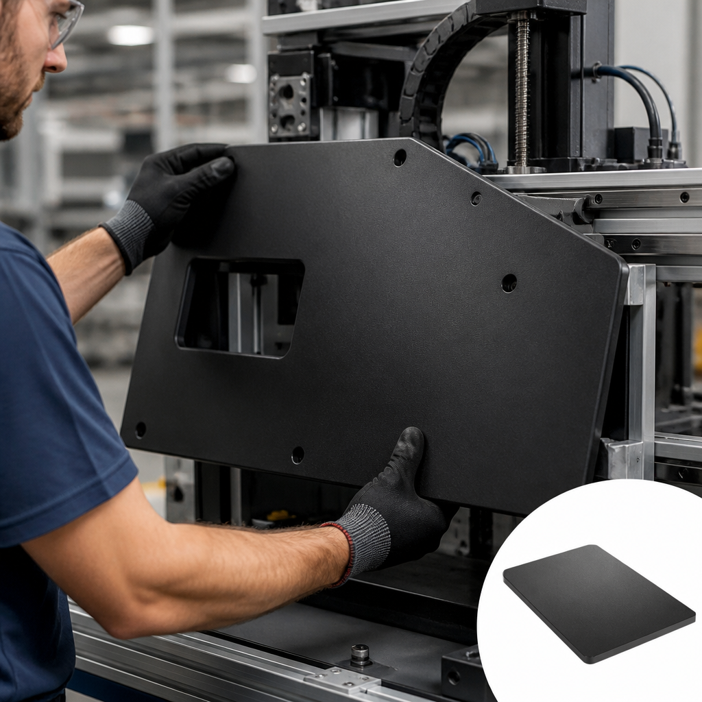 Nylon 6.6 Black Sheet for Various Industrial Applications 6mm to 50mm thick - UK Engineering Plastics