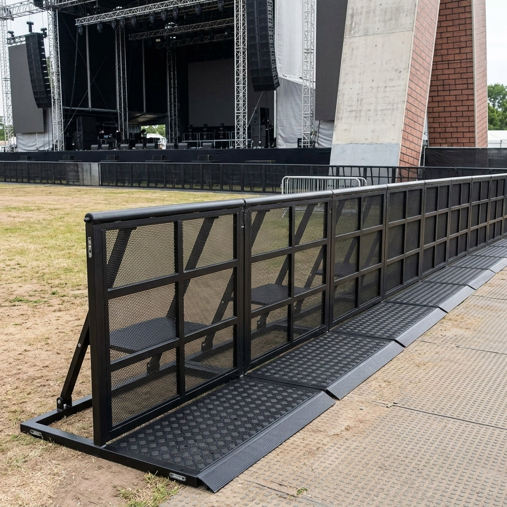 Front of Stage Aluminium Crowd Barrier - 1m Section